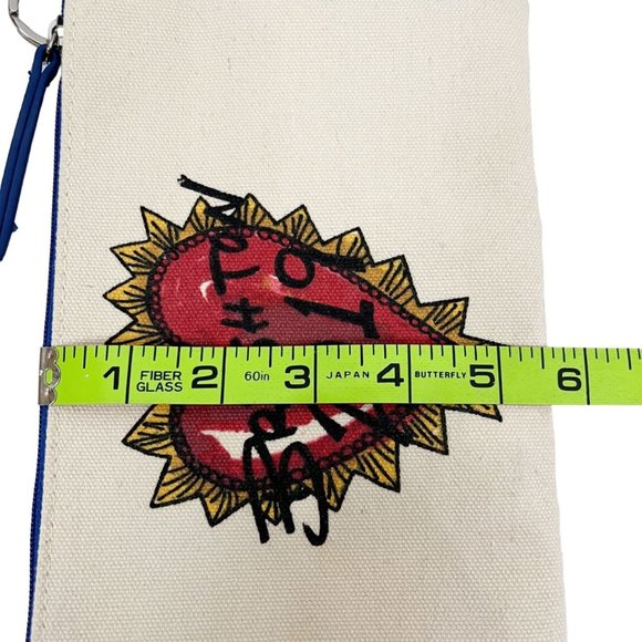 Brighton Love Of Art Dove Heart Canvas Multicolor Zipper Pouch Wallet - Picture 4 of 6